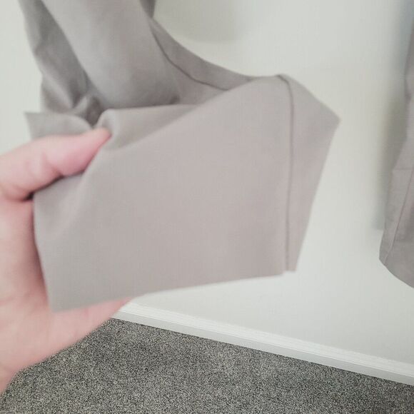 Athleta Skyline II Paper Bag Waist Pants in Light Grey Size 14 Tall - Picture 3 of 12